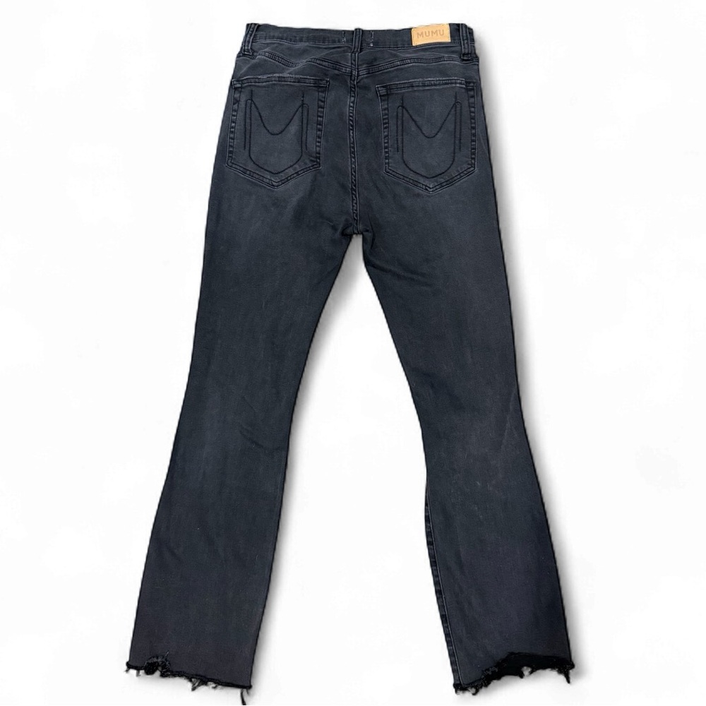 Show Me Your Mumu Soho Button Up Skinny Jeans Distressed Black Size 31 - Picture 4 of 6